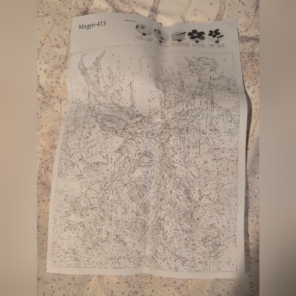 Rebotipy Deer Paint by Numbers Deer in The Forest DIY Paint by Numbers Kit Art - Picture 11 of 12